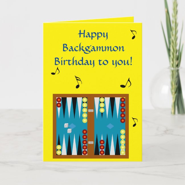 Backgammon Board Birthday Card