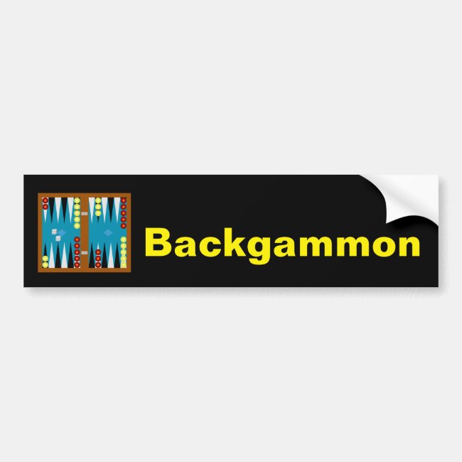 Backgammon Board Bumper Sticker