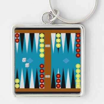 Backgammon Board Keychain by Bebops at Zazzle