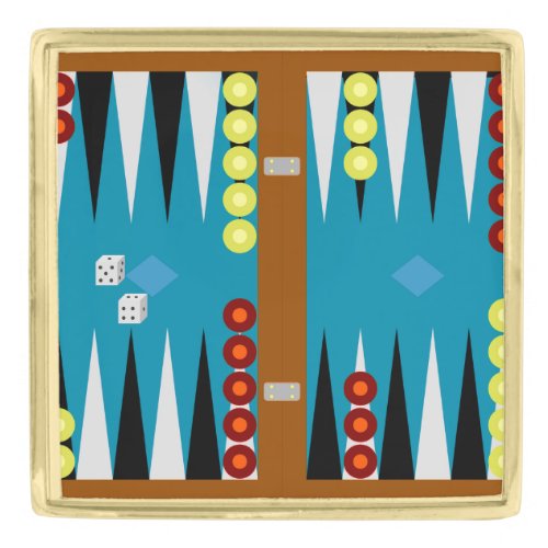 Backgammon Board Lapel Pin