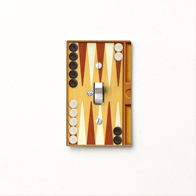 Backgammon Board Light Switch Cover (In Situ)
