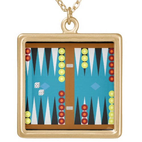 Backgammon Board Necklace