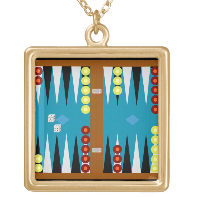 Backgammon Board Necklace
