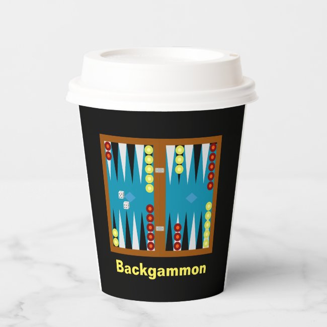 Backgammon Board Paper Cup