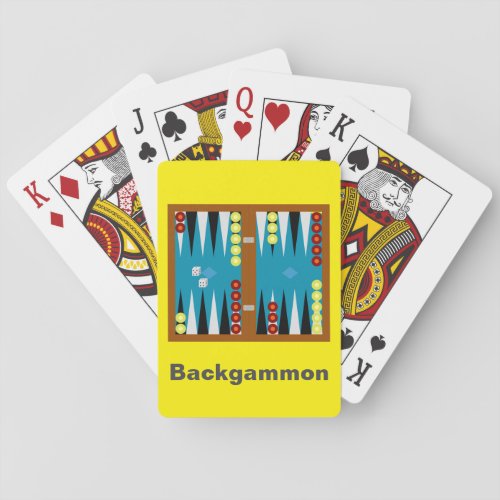 Backgammon Board Playing Cards