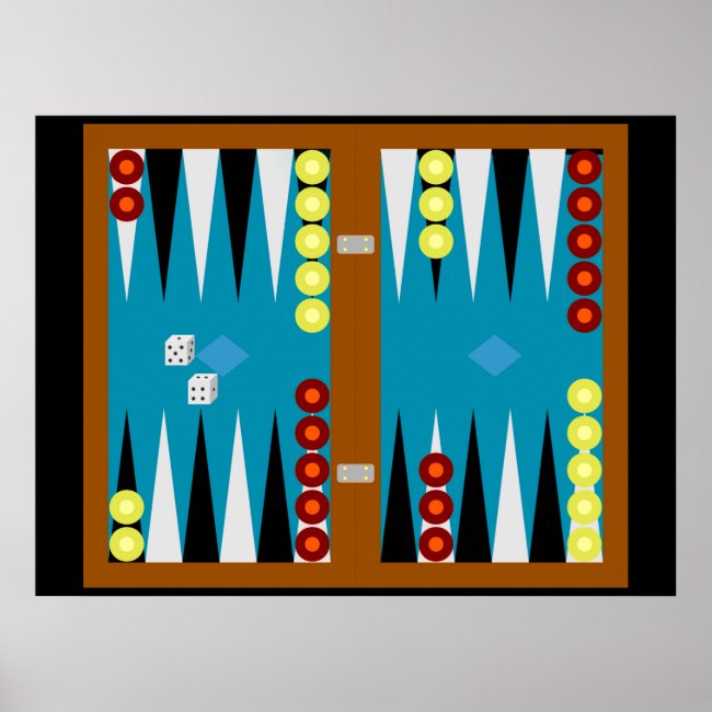 Backgammon Board Poster