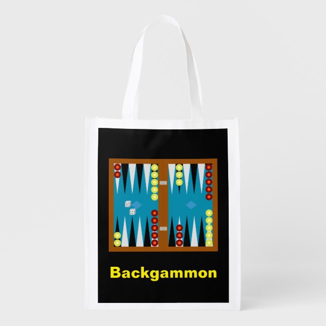 Backgammon Board Reusable Grocery Bag