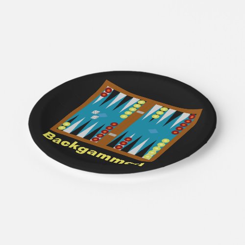 Backgammon Board Set of Paper Plates