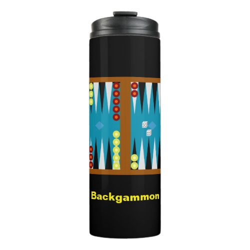 Backgammon Board Thermal Tumbler