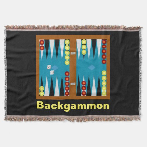 Backgammon Board Throw Blanket