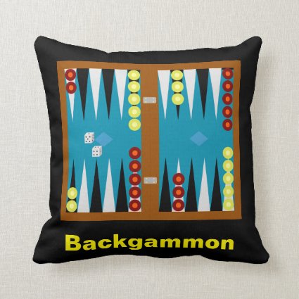 Backgammon Board Throw Pillow