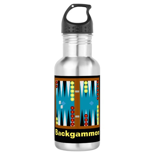 Backgammon Board Water Bottle