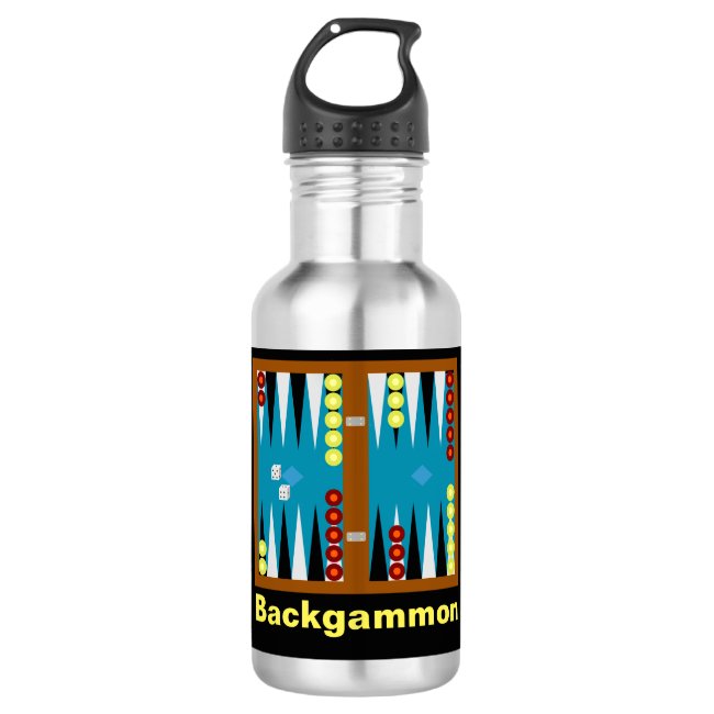 Backgammon Board Water Bottle