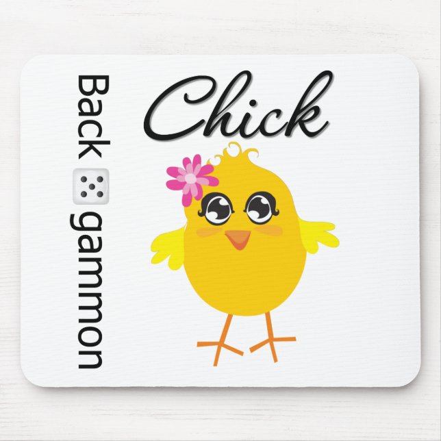 Backgammon Chick Mouse Pad (Front)