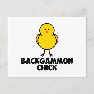 Backgammon Chick Postcard