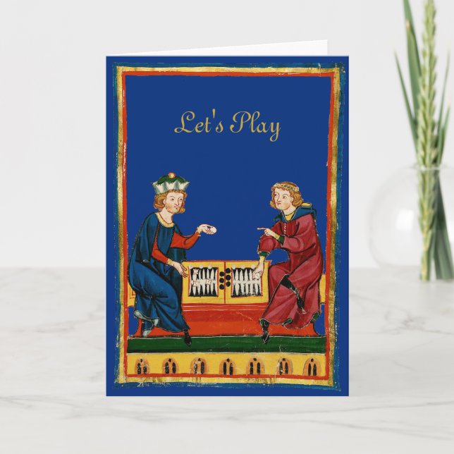 Backgammon: Customizable Holiday Card (Front)