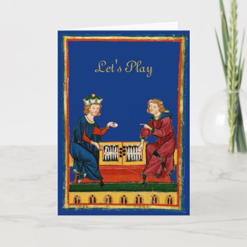 Backgammon Customizable Holiday Card