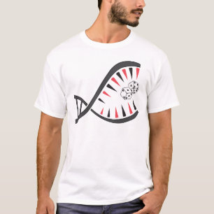 Backgammon DNA Piranha - Unique Board Game Design T-Shirt