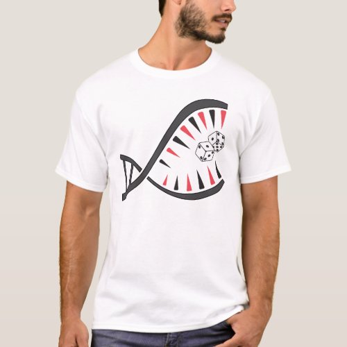 Backgammon DNA Piranha _ Unique Board Game Design T_Shirt