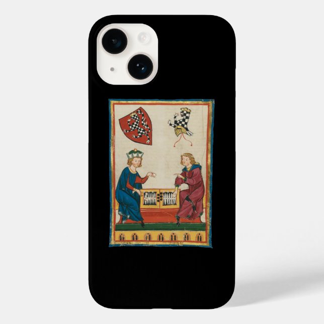 Backgammon Game, 14th Century Medieval Art Case-Mate iPhone Case (Back)