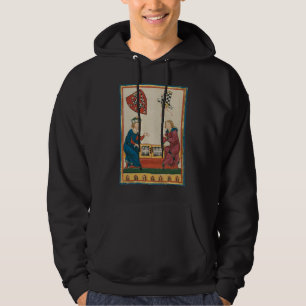 Backgammon Game, 14th Century Medieval Art Hoodie