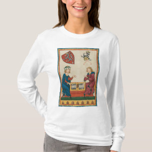 Backgammon Game, 14th Century Medieval Art T-Shirt