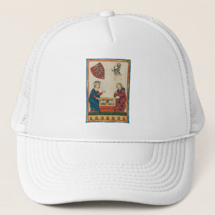 Backgammon Game, 14th Century Medieval Art Trucker Hat