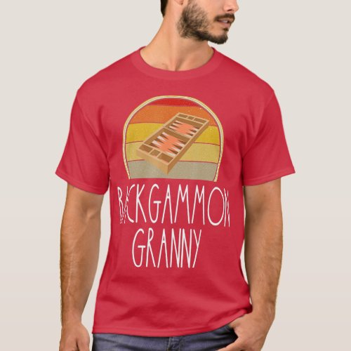 Backgammon Granny Grandma Boardgame Board Game Lov T_Shirt