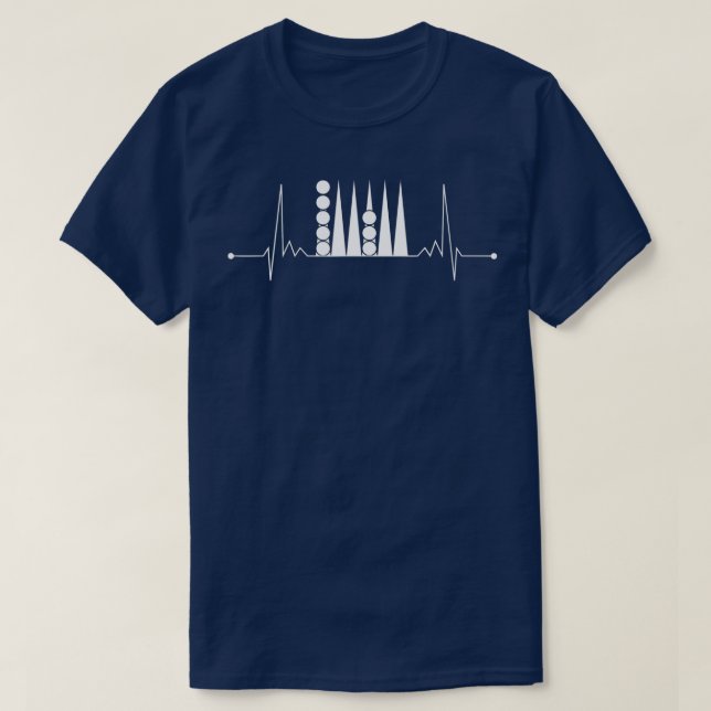 Backgammon Heartbeat Board Game Night   1  T-Shirt (Design Front)