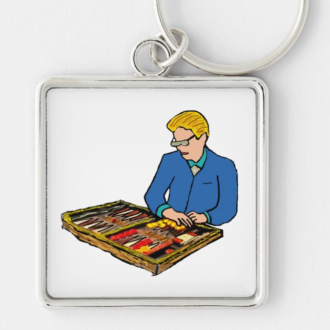 Backgammon Keychain (Front)