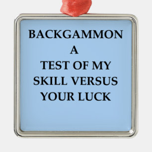 backgammon metal ornament