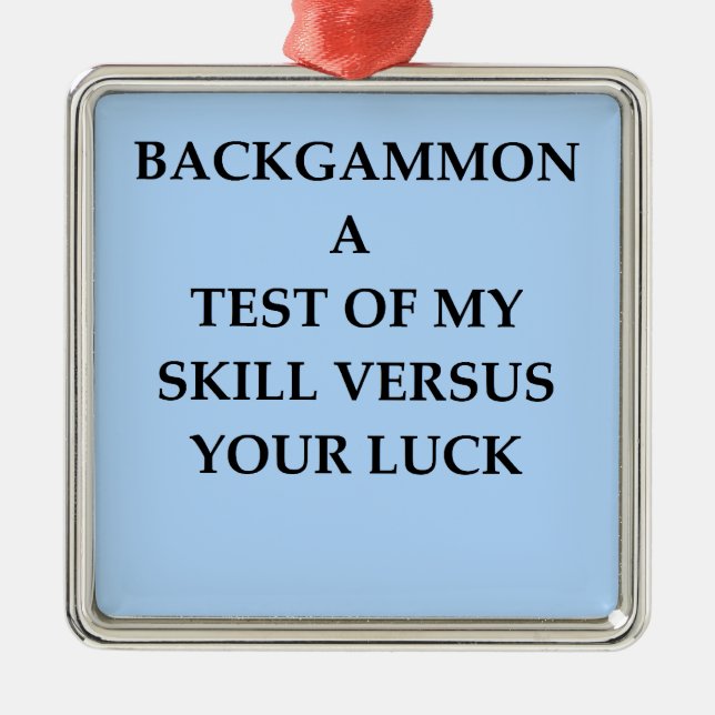 backgammon metal ornament (Front)