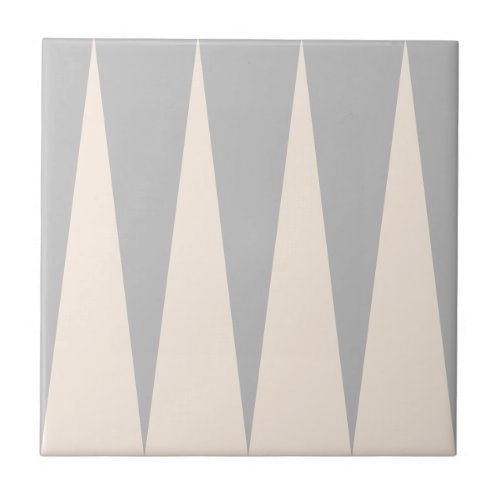 Backgammon Pattern Gray Tile