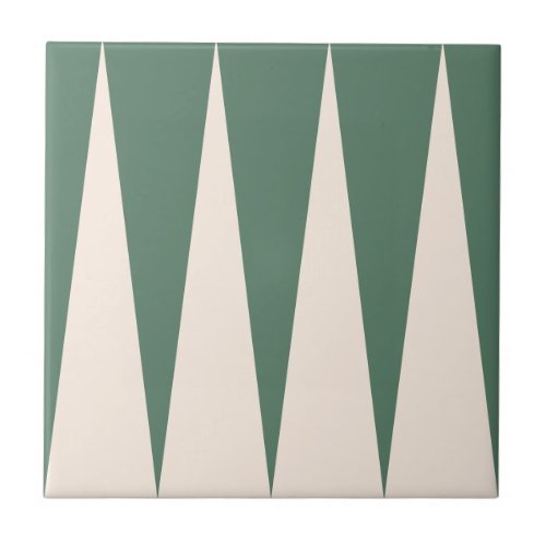 Backgammon Pattern Green Tile