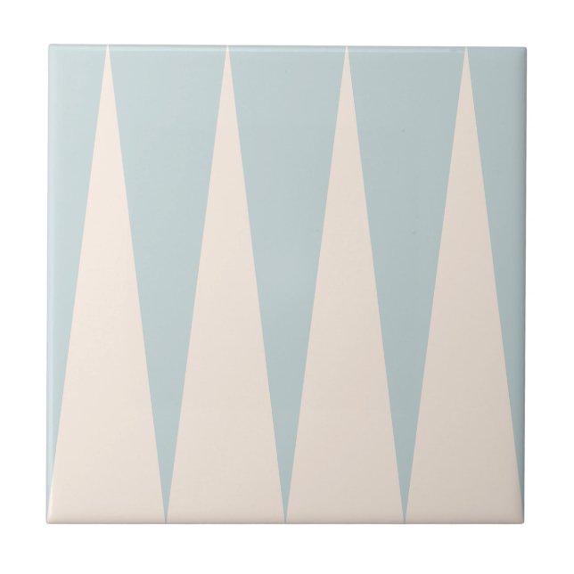 Backgammon Pattern Light Blue Tile (Front)