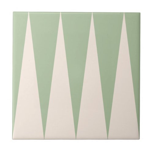 Backgammon Pattern Light Green Tile