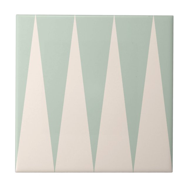 Backgammon Pattern Light Green Tile (Front)
