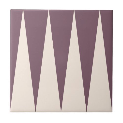 Backgammon Pattern Purple Tile