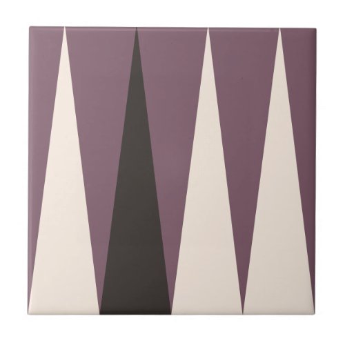 Backgammon Pattern Purple Tile