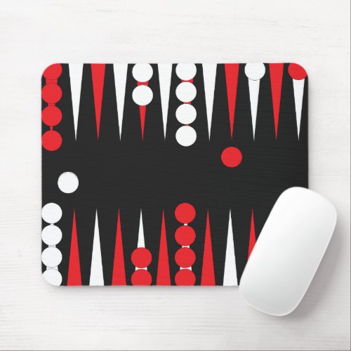 Backgammon Player Board Game Layout Mouse Pad