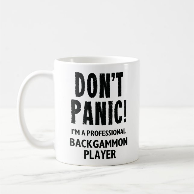 Backgammon Player Coffee Mug (Left)