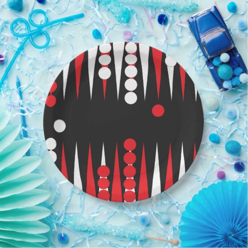 Backgammon Player Party Paper Plates