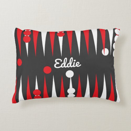 Backgammon Player Personalised Accent Pillow