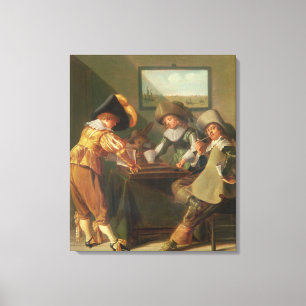 Backgammon Players, 17th century Canvas Print