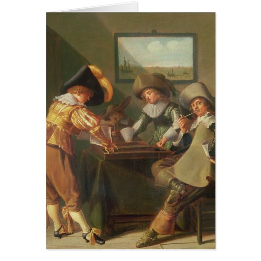 Backgammon Players, 17th century Cards (Front)