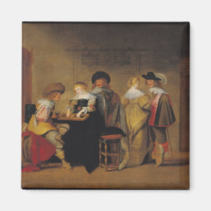 Backgammon Players Magnet