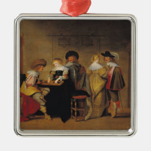 Backgammon Players Metal Ornament