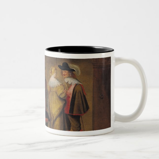 Backgammon Players Two-Tone Coffee Mug (Right)