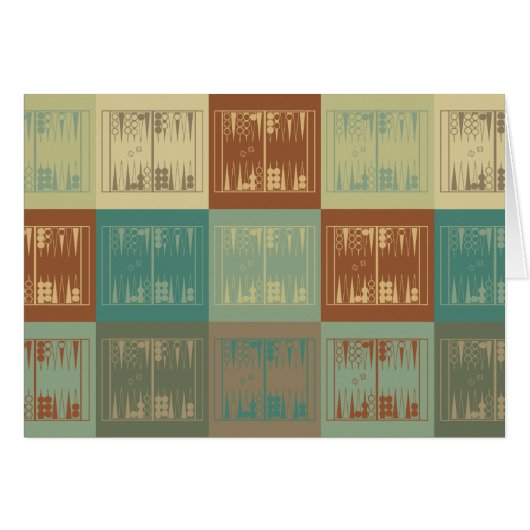 Backgammon Pop Art Cards (Front Horizontal)