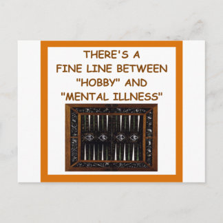BACKGAMMON POSTCARD
